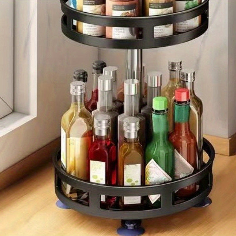 🧂 SpiceTurn – 3-Layer Rotating Seasoning Rack