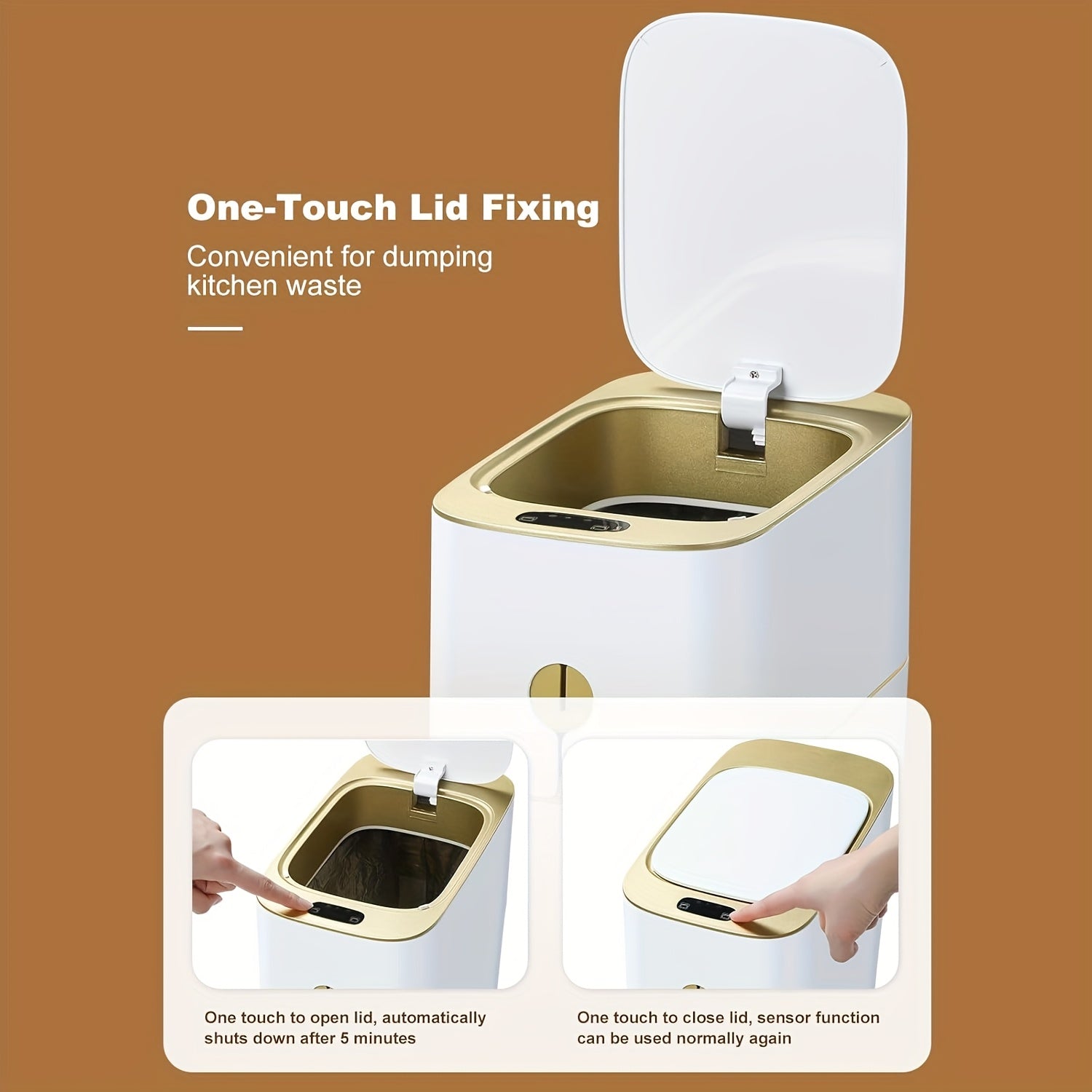 Touch-Free Motion Sensor Trash Can