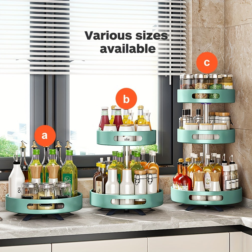 🧂 CornerSpice – Rotating Double-Layer Spice Rack