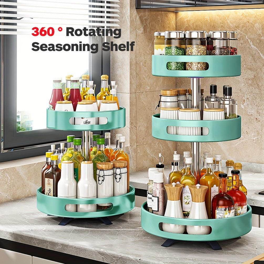 🧂 CornerSpice – Rotating Double-Layer Spice Rack