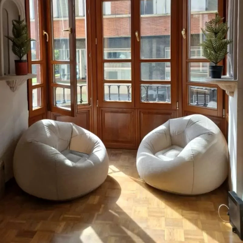Inflatable Round Inflatable Pouf for Living Room