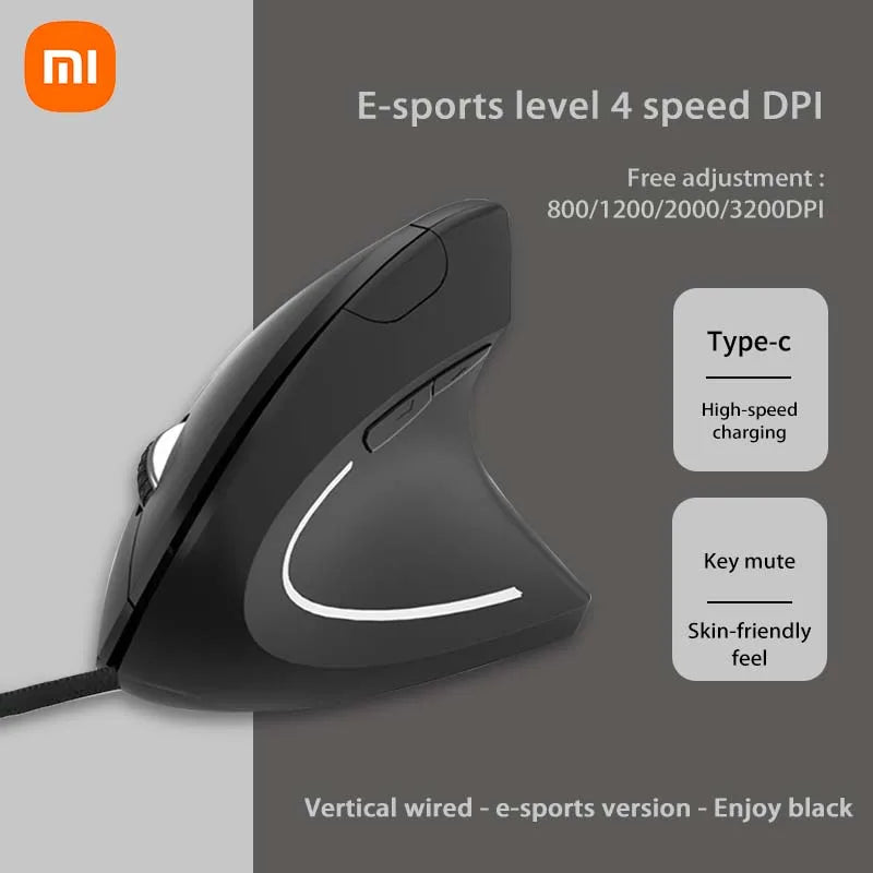XIAOMI Wireless Vertical Mouse - Ergonomic and Accurate for Work and Gaming