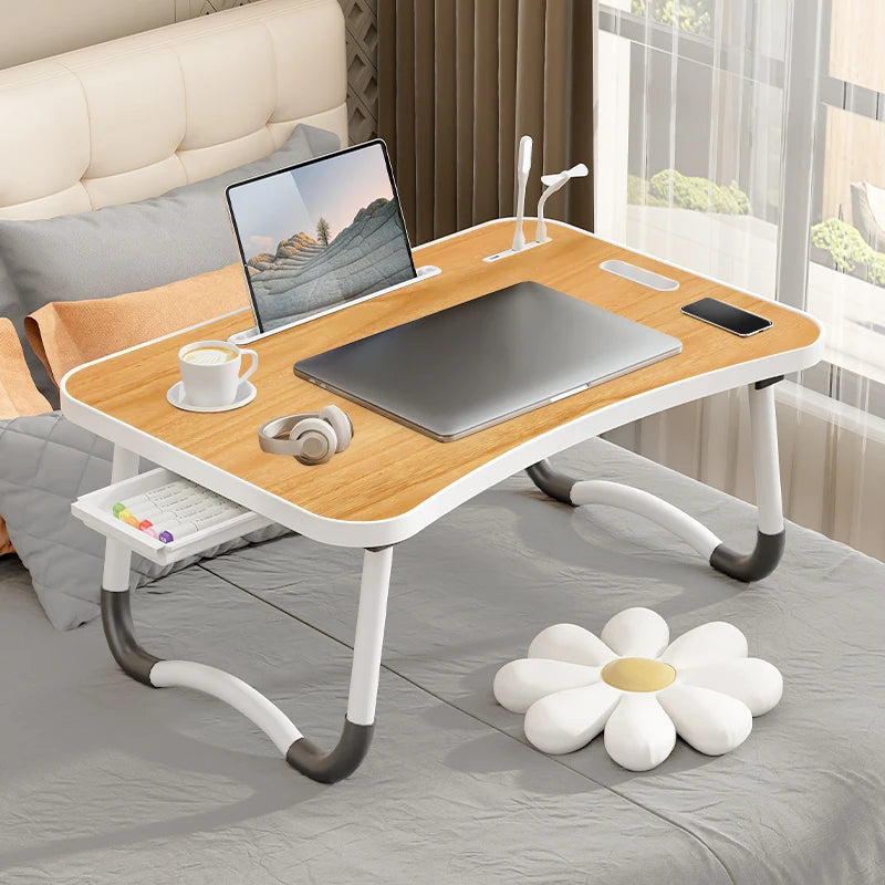 Portable Laptop Desk with USB Light and Accessories