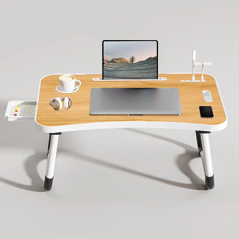 Portable Laptop Desk with USB Light and Accessories