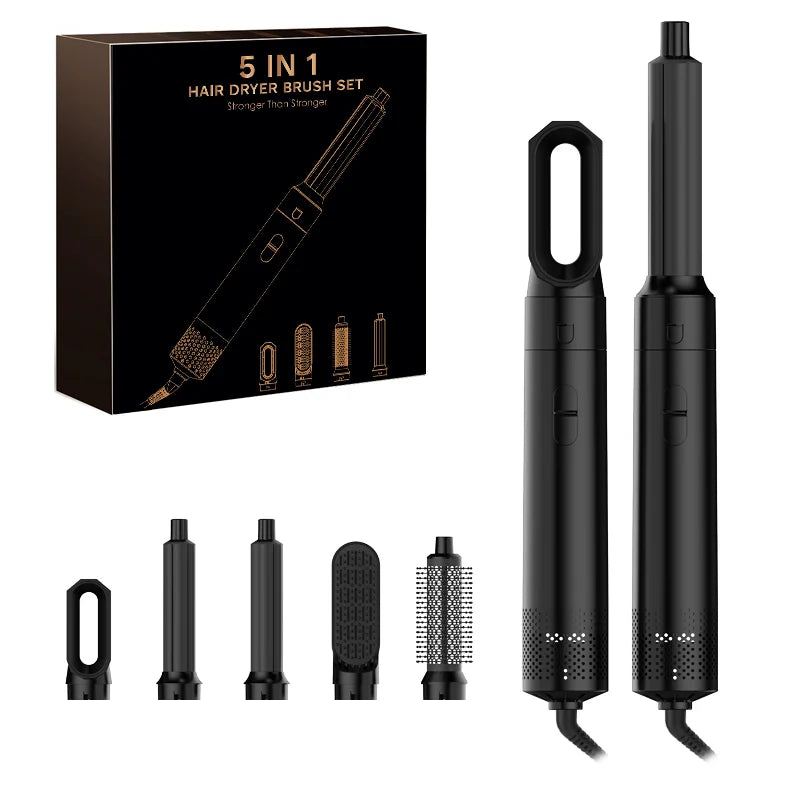 5 in 1 Hair Dryer Hot Comb Set Professional Curling Iron Hair Straightener