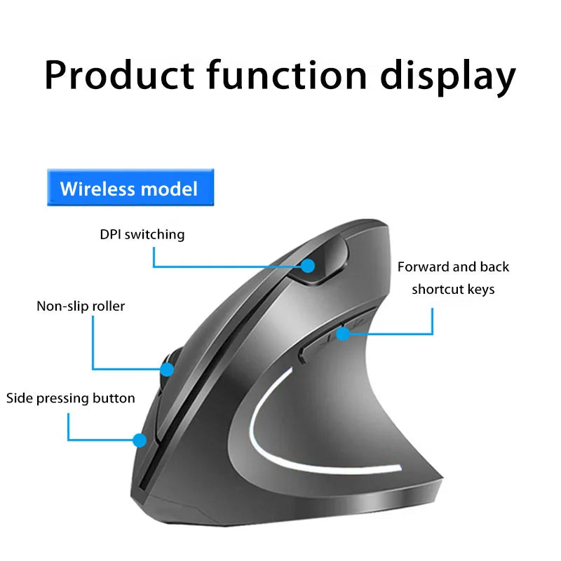 XIAOMI Wireless Vertical Mouse - Ergonomic and Accurate for Work and Gaming