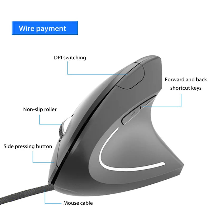XIAOMI Wireless Vertical Mouse - Ergonomic and Accurate for Work and Gaming