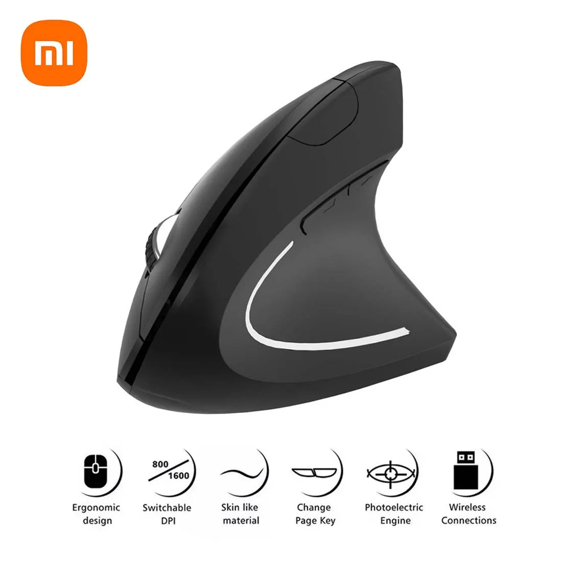 XIAOMI Wireless Vertical Mouse - Ergonomic and Accurate for Work and Gaming