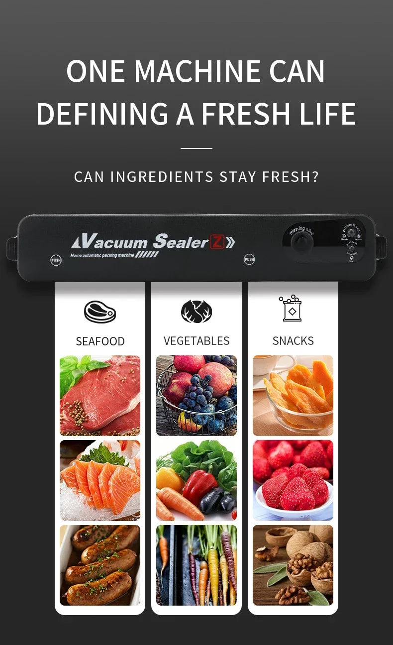 FreshLock™ Electric Vacuum Sealer – Preserve Fresher, Save Longer!