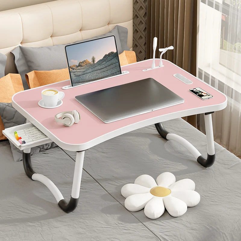 Portable Laptop Desk with USB Light and Accessories