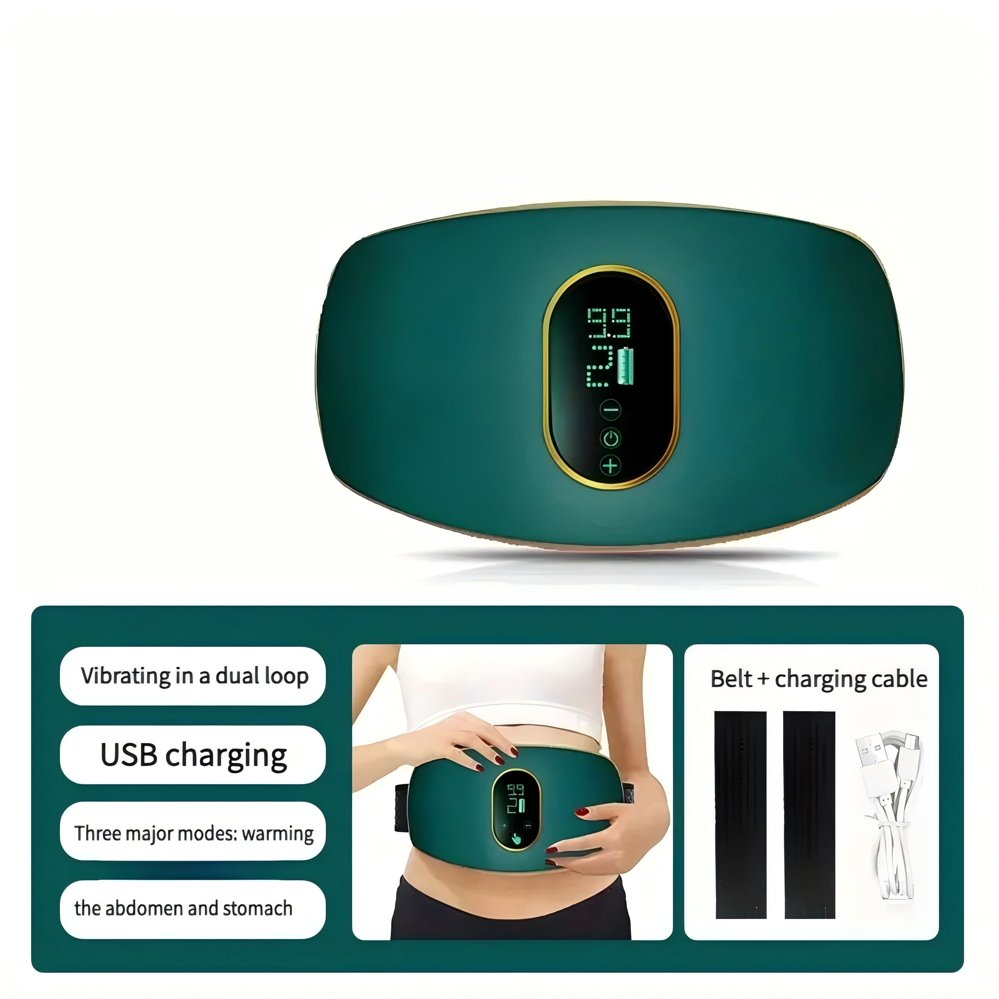 CoreVibe Belt - USB Rechargeable Massager & Slimming Trainer in One