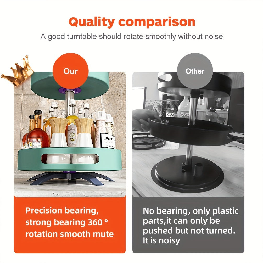 🧂 CornerSpice – Rotating Double-Layer Spice Rack