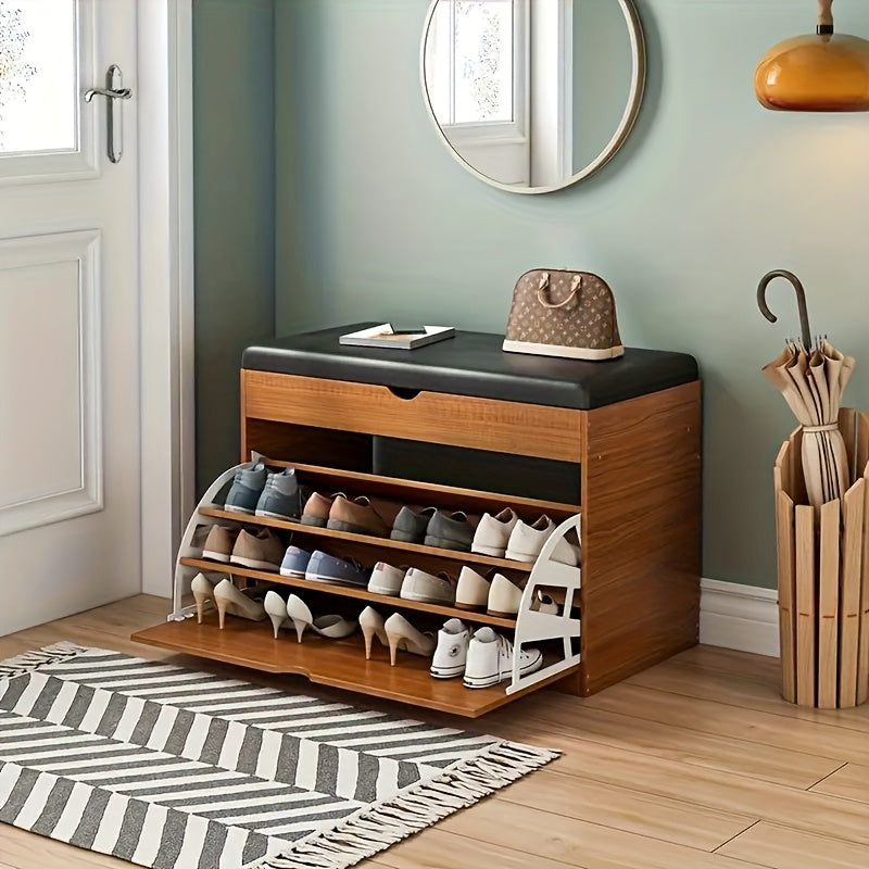 Shoe Rack With Bench and Drawers