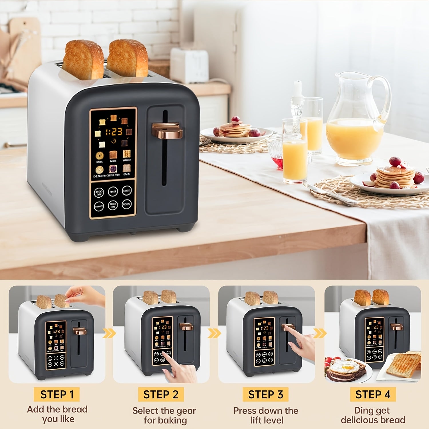 🍞 ToastPro 2-Slice Toaster – Fast & Precise Breakfast Tool