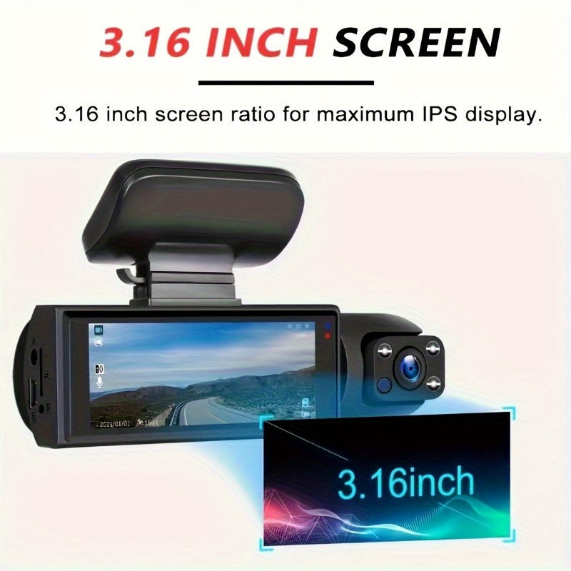 Dual Dash Cam 2025 – Front & Inside 1080P HD