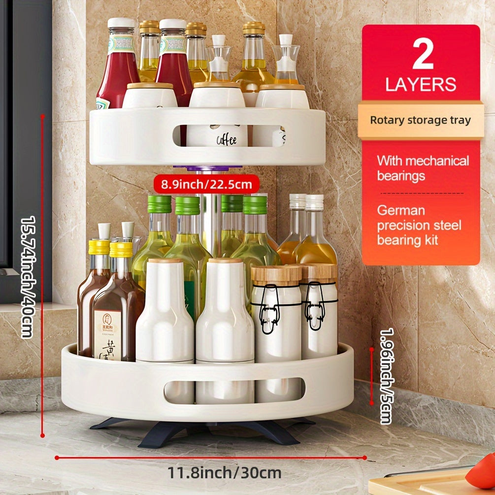 🧂 CornerSpice – Rotating Double-Layer Spice Rack