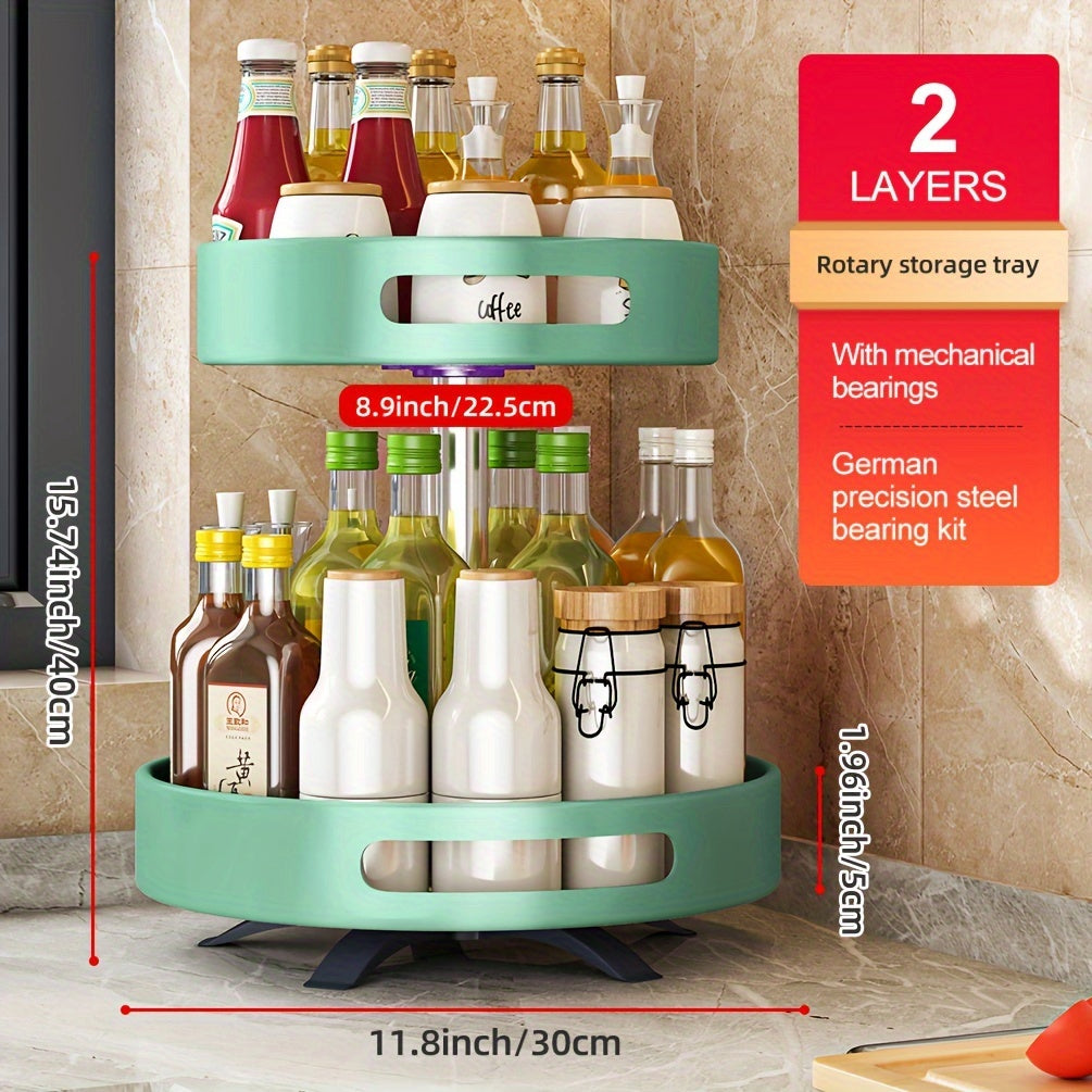 🧂 CornerSpice – Rotating Double-Layer Spice Rack
