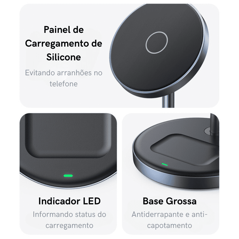 Cargador por Inducción iPhone AirPods Base Magnética