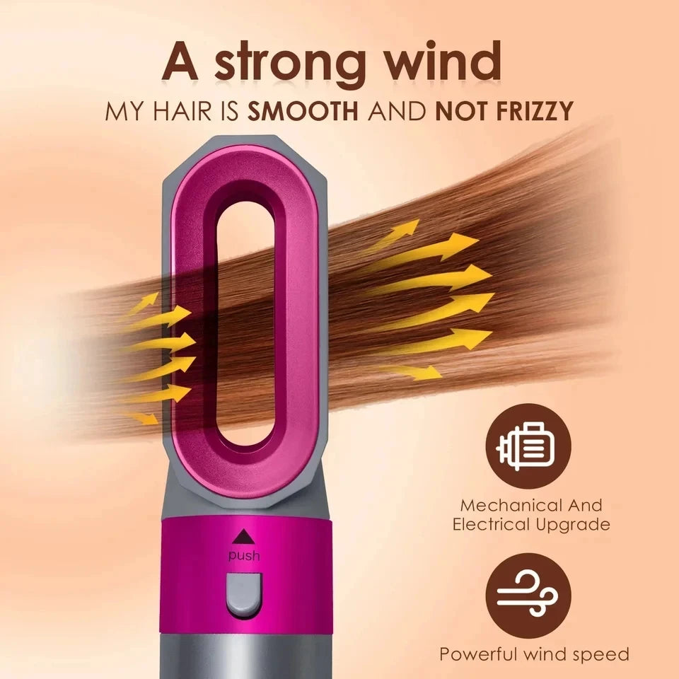 5 in 1 Hair Dryer Hot Comb Set Professional Curling Iron Hair Straightener