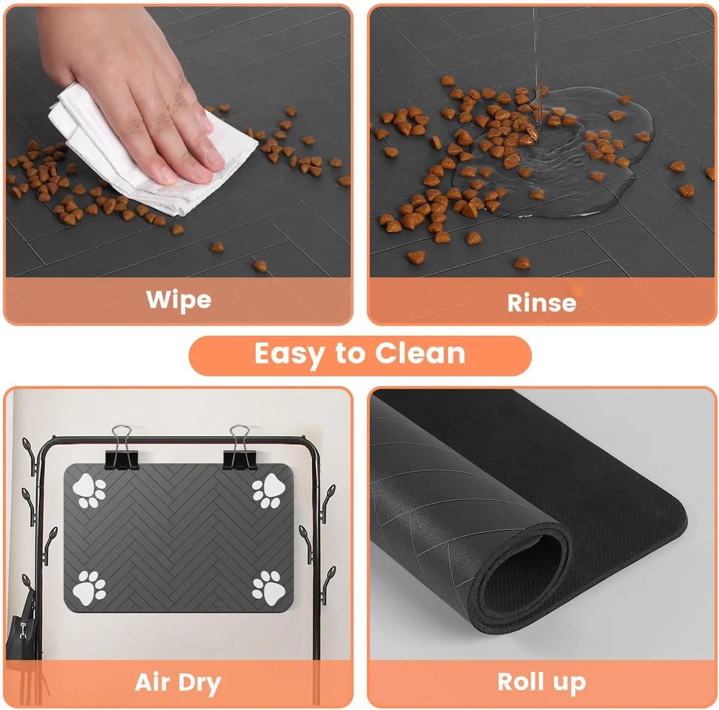 🐾 PawDry – Absorbent Pet Feeding Mat
