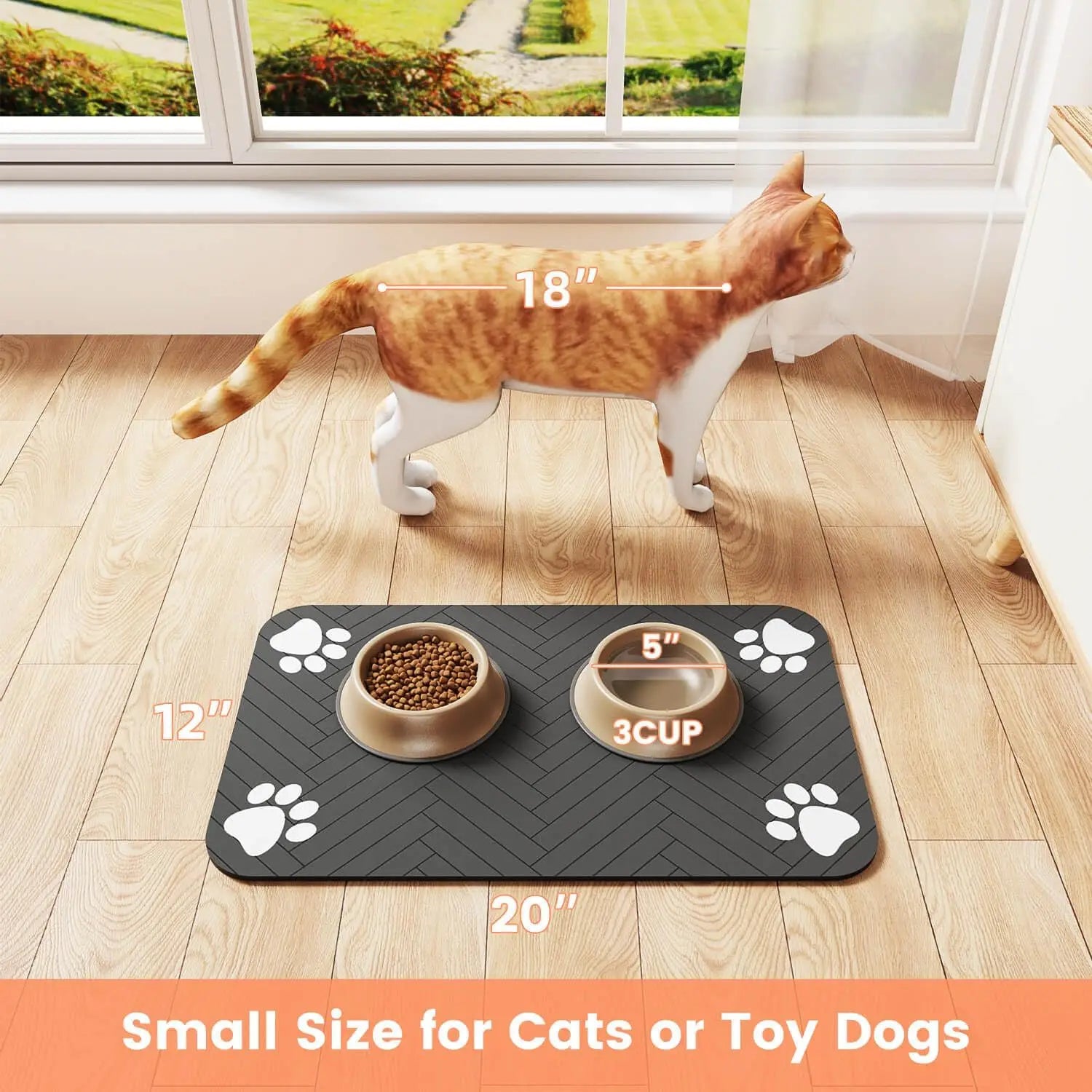 🐾 PawDry – Absorbent Pet Feeding Mat