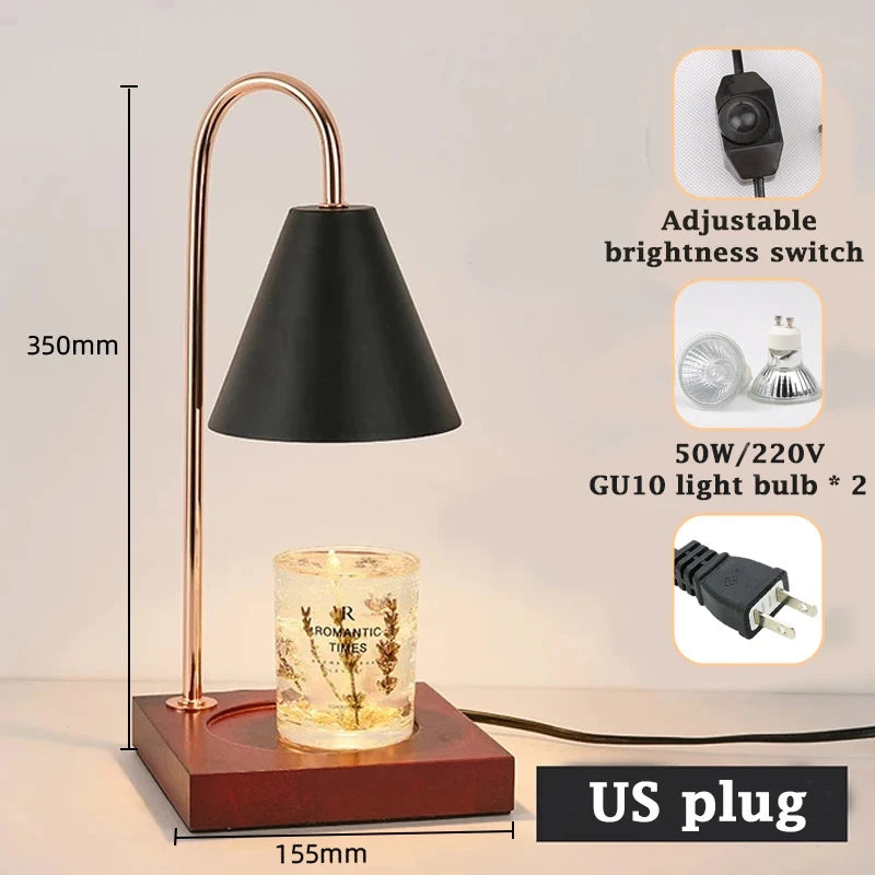 Candle Warmer Lamp with Timer Dimming Melting Wax Table Lamp Home Bedroom Decor Nightlight Creative Aromatherapy Desk Light Gift