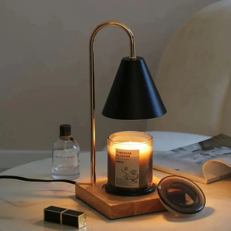 Candle Warmer Lamp with Timer Dimming Melting Wax Table Lamp Home Bedroom Decor Nightlight Creative Aromatherapy Desk Light Gift
