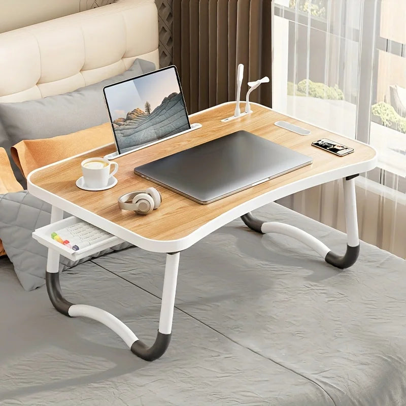 Portable Laptop Desk with USB Light and Accessories