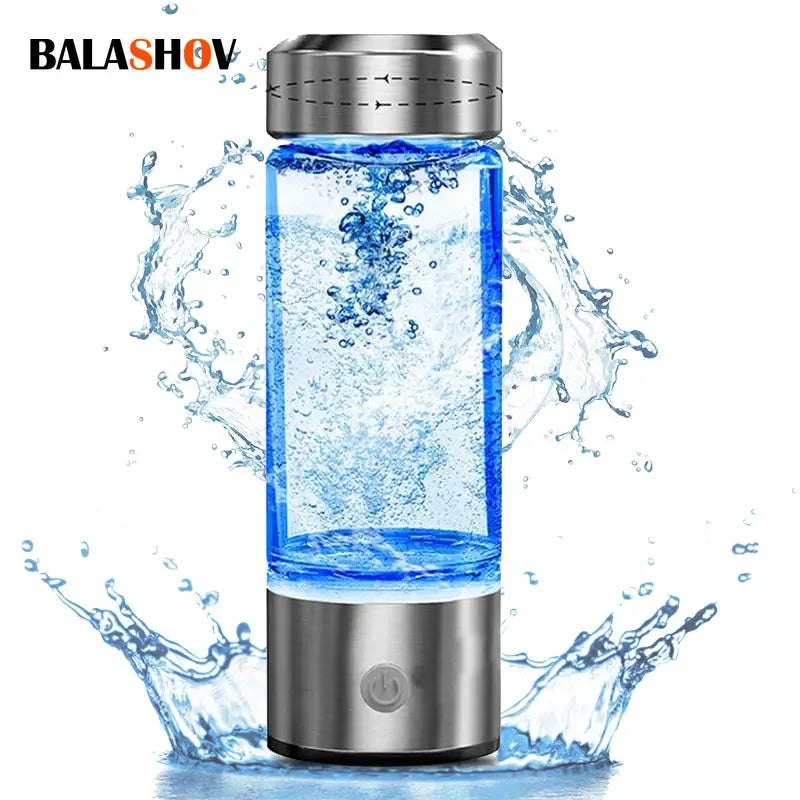 Portable Hydrogen Water Bottle – USB Rechargeable & Titanium Filter