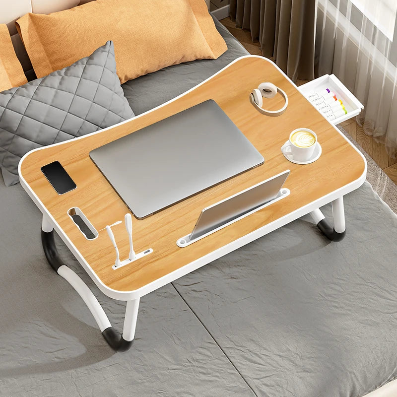 Portable Laptop Desk with USB Light and Accessories
