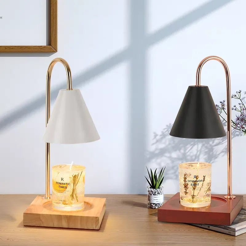 Candle Warmer Lamp with Timer Dimming Melting Wax Table Lamp Home Bedroom Decor Nightlight Creative Aromatherapy Desk Light Gift