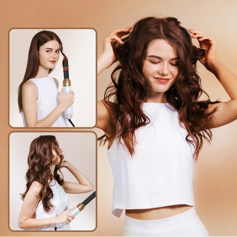 5 in 1 Hair Dryer Hot Comb Set Professional Curling Iron Hair Straightener