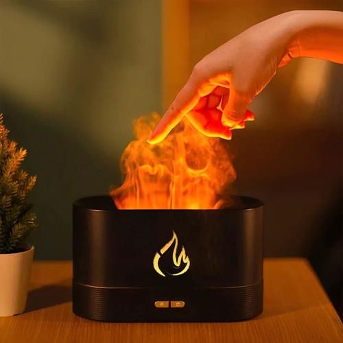 Flame Effect Ultrasonic Humidifier & Aroma Diffuser