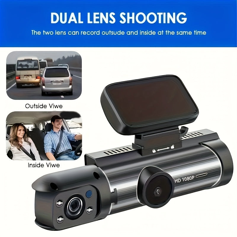 Dual Dash Cam 2025 – Front & Inside 1080P HD