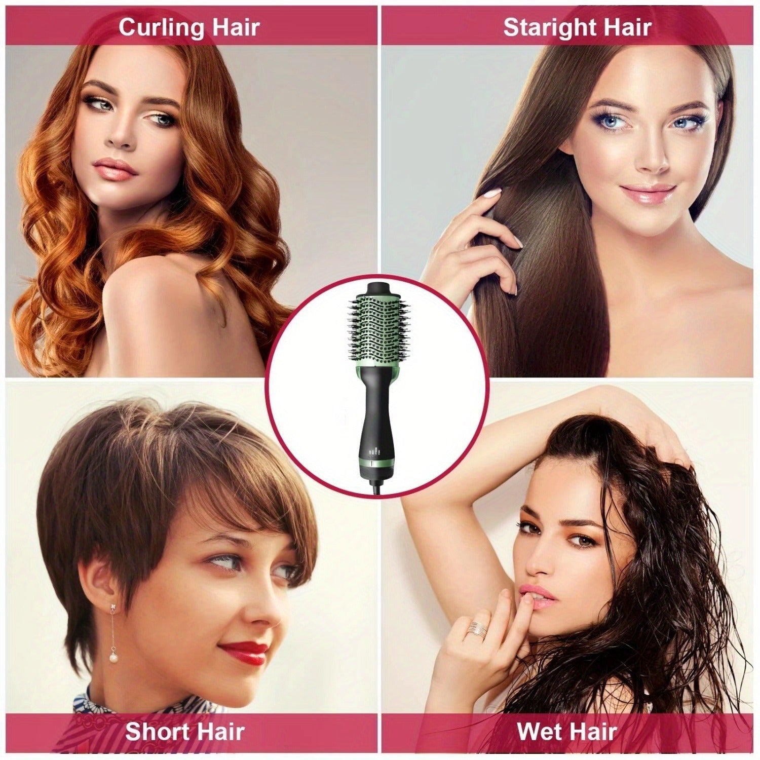 4-in-1 Hot Air Brush & Curling Iron