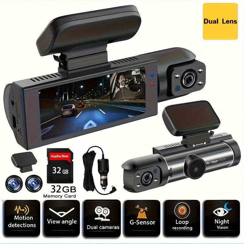 Dual Dash Cam 2025 – Front & Inside 1080P HD